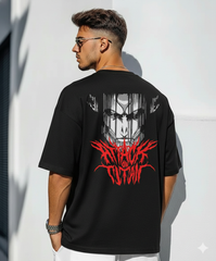 Attack on Titan Oversized Box Fit T-Shirt – LoopNet 240GSM Heavy Cotton (Anime Graphic Tee)