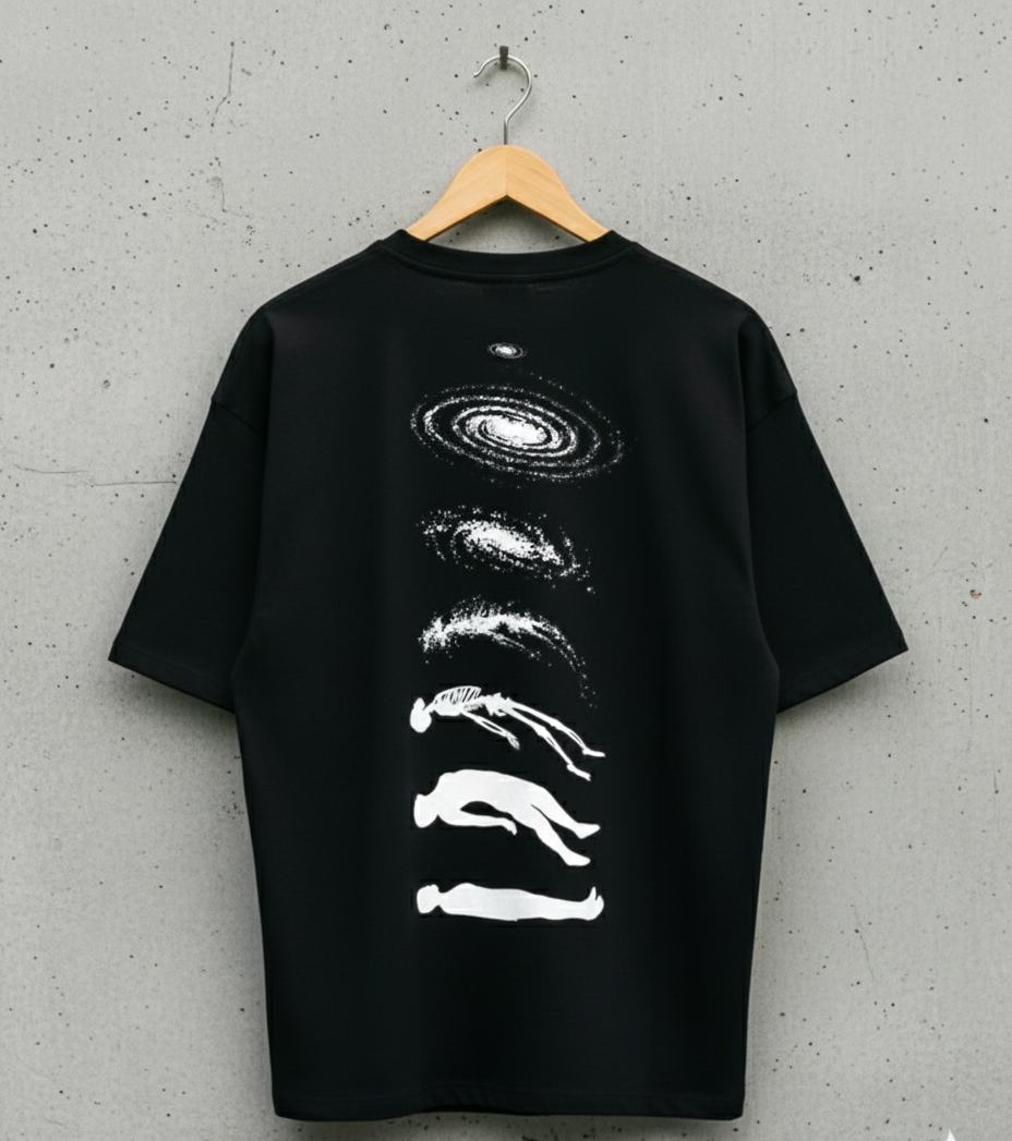 Cosmic Evolution Oversized T-Shirt – 240 GSM Heavyweight Cotton (M, L, XL)